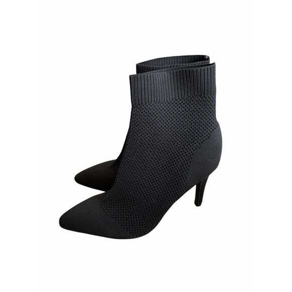 MIA Mckinley Sock Bootie Size 8 Black Pointed Toe Pull On Style NEW - Picture 3 of 6